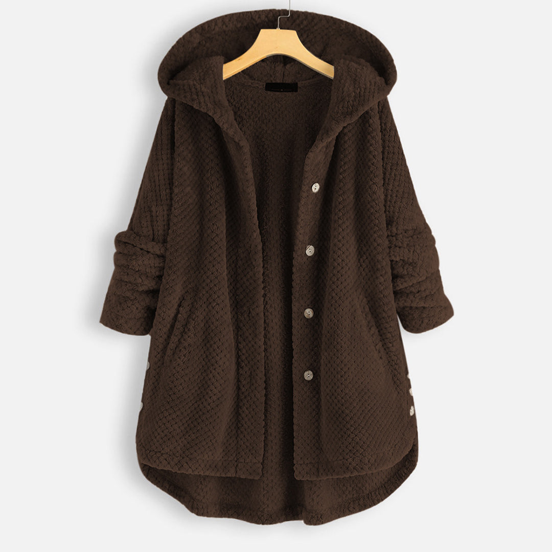 JULIAH | Stijlvol en warme vest met capuchon in de kleur Bruin voor dames in Smart-casual stijl ideaal voor de herfst.