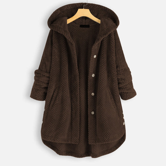 JULIAH | Stijlvol en warme vest met capuchon in de kleur Bruin voor dames in Smart-casual stijl ideaal voor de herfst.