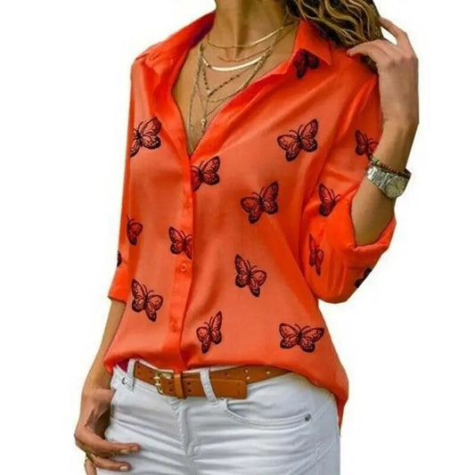 Karita | Luchtige Lente Blouse in de kleur Rood voor dames in Formal stijl ideaal voor de herfst.
