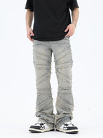 Keyn | Jeans met franjes voor heren in de kleur Grijs voor heren in stijl geschikt voor alle seizoenen.