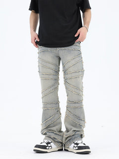 Keyn | Jeans met franjes voor heren in de kleur Grijs voor heren in stijl geschikt voor alle seizoenen.