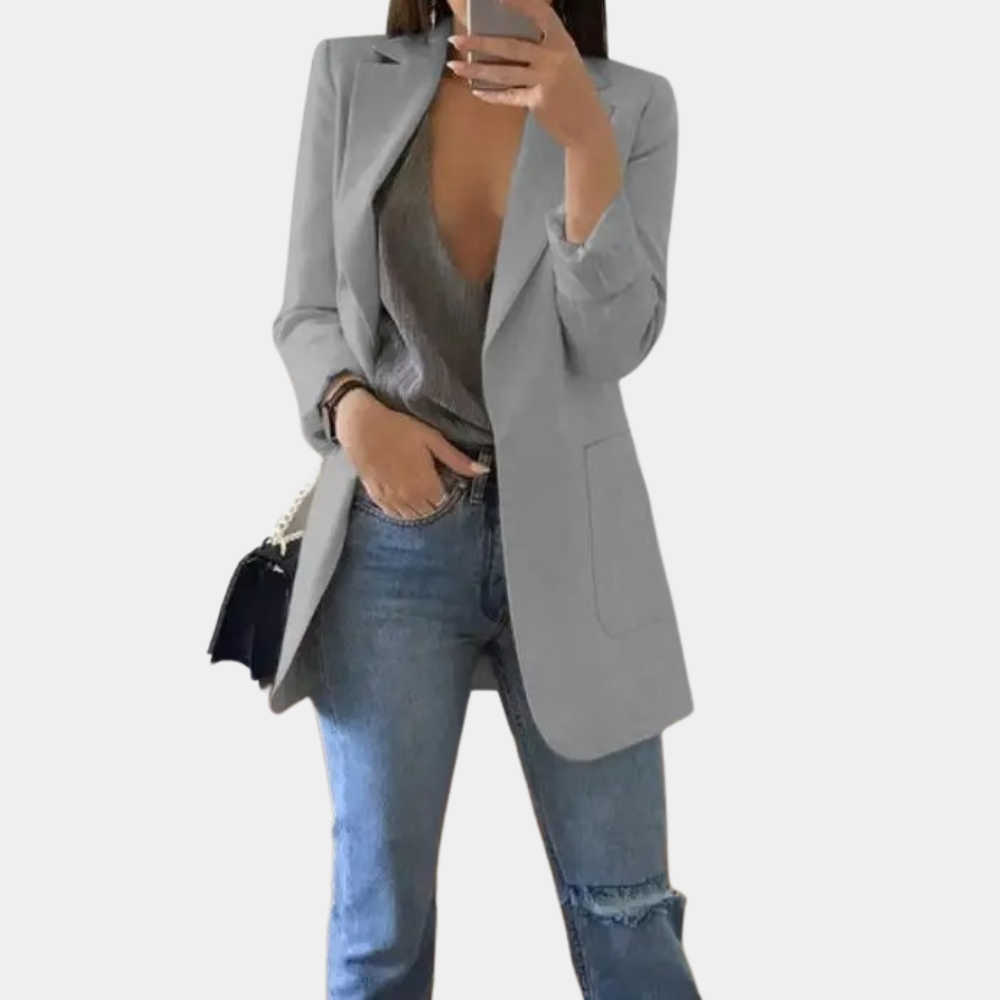 Lange blazer voor dames afbeelding 3
