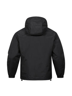 Een must-have voor mannen op zoek naar een casual jas met bescherming tegen wisselvallig weer. Deze windbreaker biedt comfort en stijl met een halve ritssluiting en capuchon, perfect voor dagelijks gebruik en outdoor activiteiten. Gemaakt van 100% polyester voor duurzaamheid en comfort.