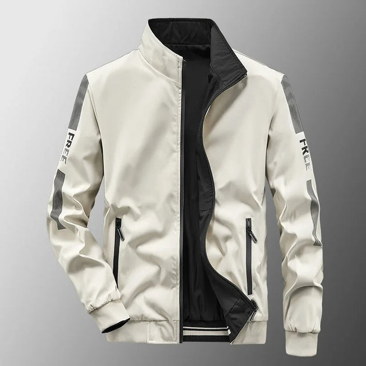 Lars | Omkeerbare waterdichte heren zomerjas in de kleur Wit voor heren in Outdoor stijl ideaal voor de lente.