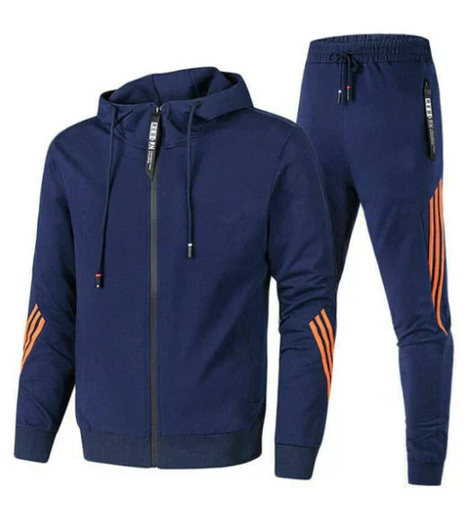 Lars | Trainingspak voor heren in de kleur Blauw voor heren in stijl geschikt voor alle seizoenen.