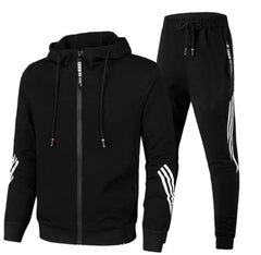 Lars | Trainingspak voor heren in de kleur Zwart voor heren in stijl geschikt voor alle seizoenen.