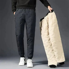 Leonard | Thermische Joggingbroek voor heren in de kleur Grijs voor heren in Lounge stijl ideaal voor de herfst.