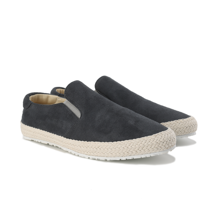 Levi | Suede stadschoenen in de kleur Grijs voor heren in Heritage stijl geschikt voor alle seizoenen.