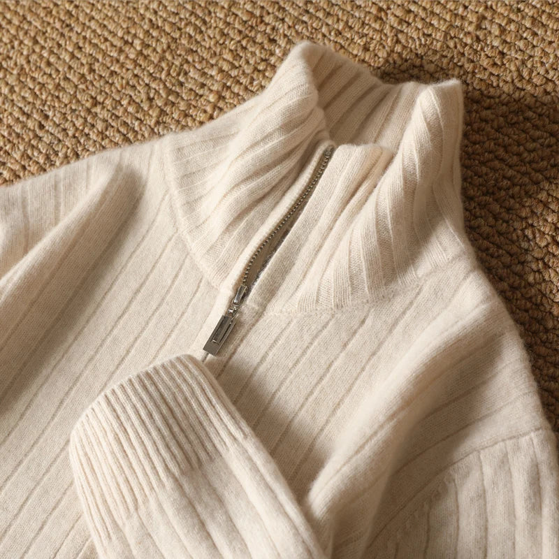 Liam | Eigentijdse wollen jas in de kleur Beige voor heren in Heritage stijl ideaal voor de herfst.