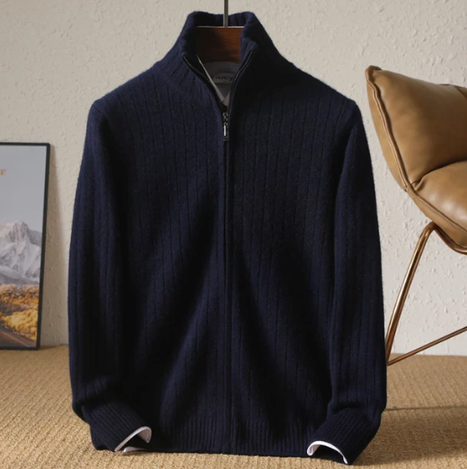 Liam | Eigentijdse wollen jas in de kleur Zwart voor heren in Heritage stijl ideaal voor de herfst.