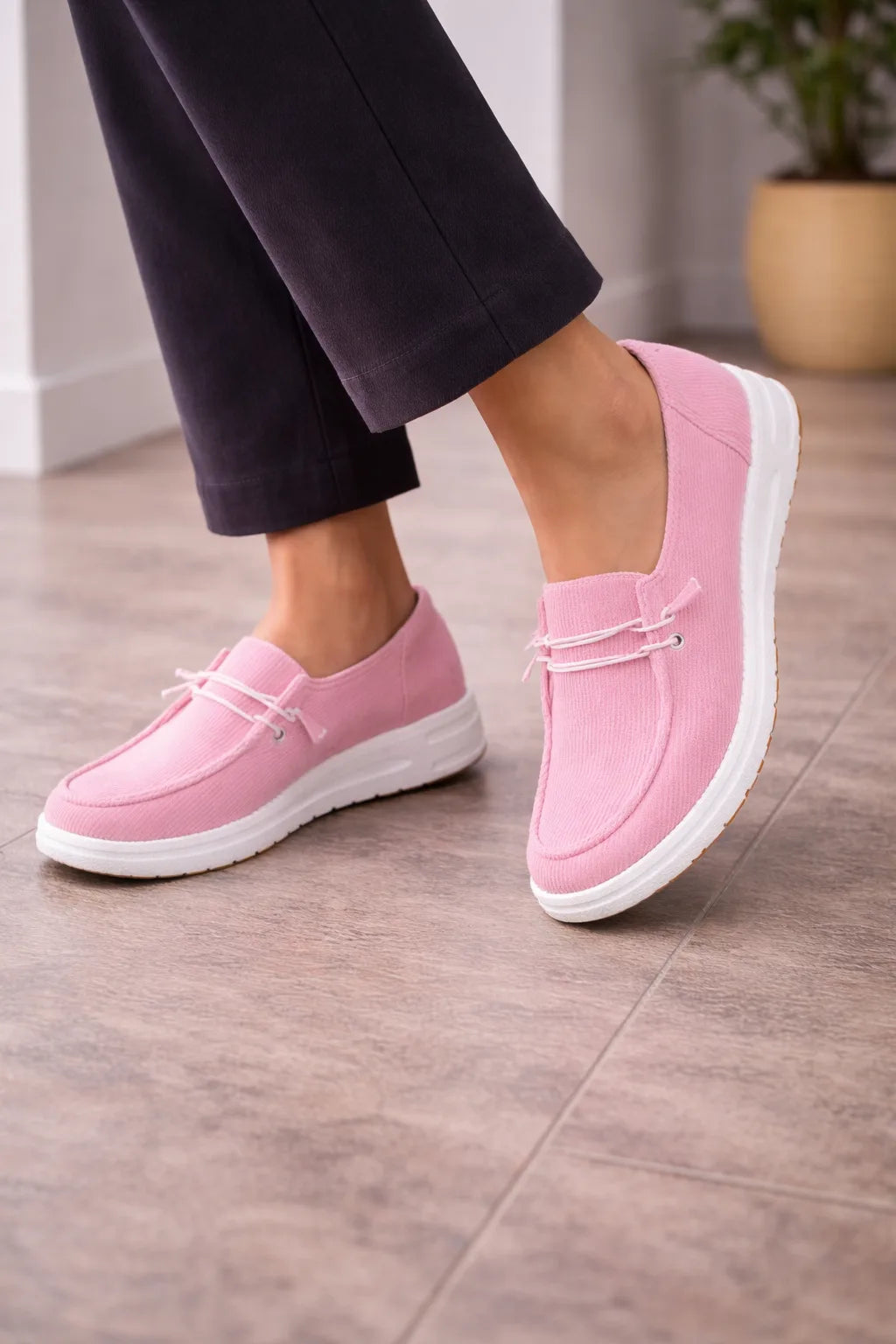 Loafers met plateau en ribbeltextuur