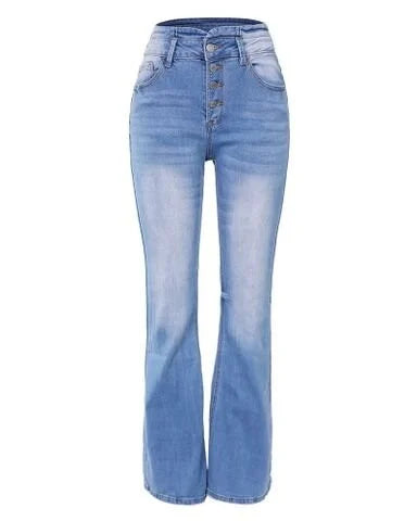 Lotte | High-Waist Spijkerbroek in stijl in de kleur Blauw voor dames in stijl ideaal voor de lente.