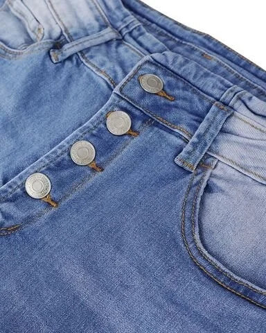Lotte | High-Waist Spijkerbroek in stijl in de kleur Blauw voor dames in stijl ideaal voor de lente.