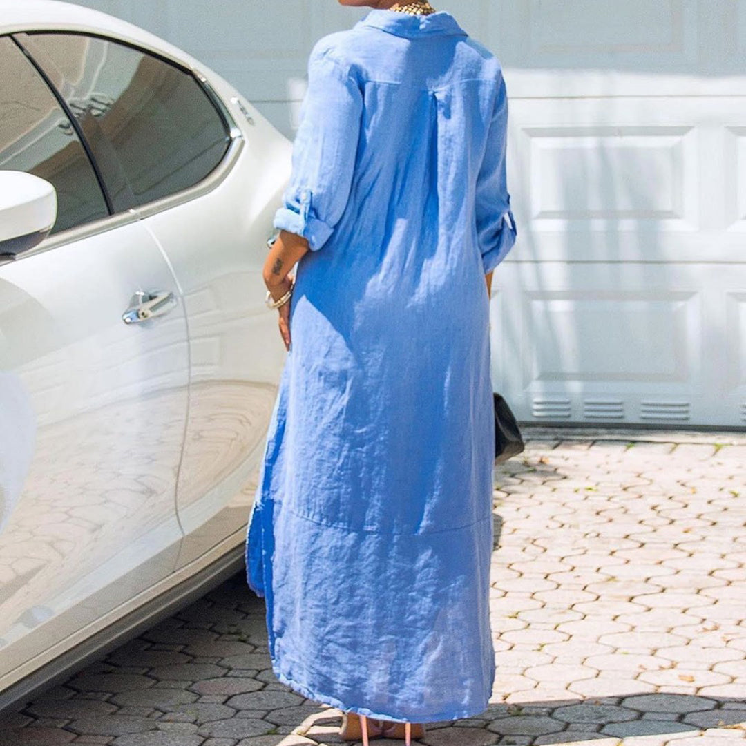 Lotte | Stijlvolle jurk met comfort in de kleur Blauw voor dames in stijl ideaal voor de lente.