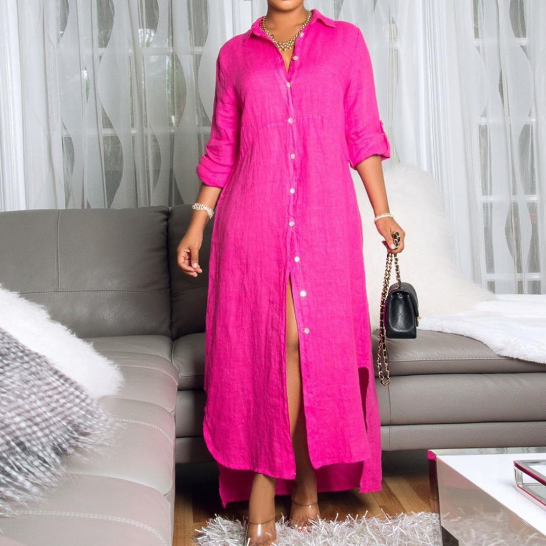 Lotte | Stijlvolle jurk met comfort in de kleur Roze voor dames in stijl ideaal voor de lente.