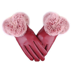 Lotte | Stijlvolle & warme leren handschoenen in de kleur Bordeaux voor dames in Lounge stijl ideaal voor de winter