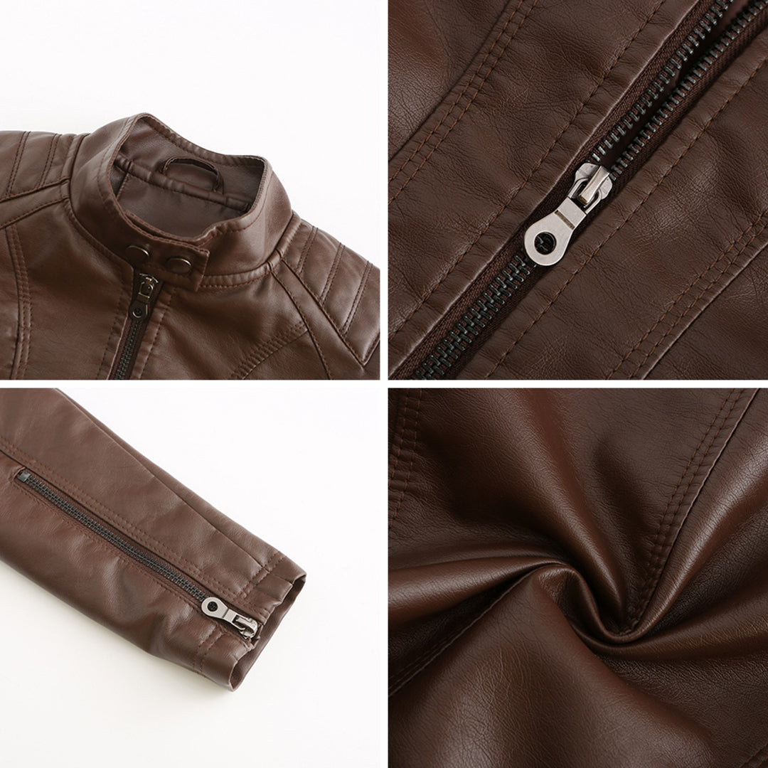 Luna | Verfijnd leren jack voor dames in de kleur Zwart voor dames in stijl ideaal voor de herfst.