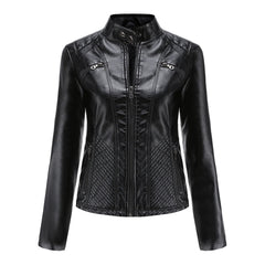 Luna | Verfijnd leren jack voor dames in de kleur Zwart voor dames in stijl ideaal voor de herfst.
