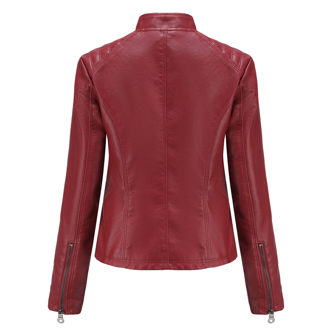 Luna | Verfijnd leren jack voor dames in de kleur Zwart voor dames in stijl ideaal voor de herfst.