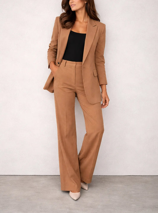 Dames pak met wijde broek