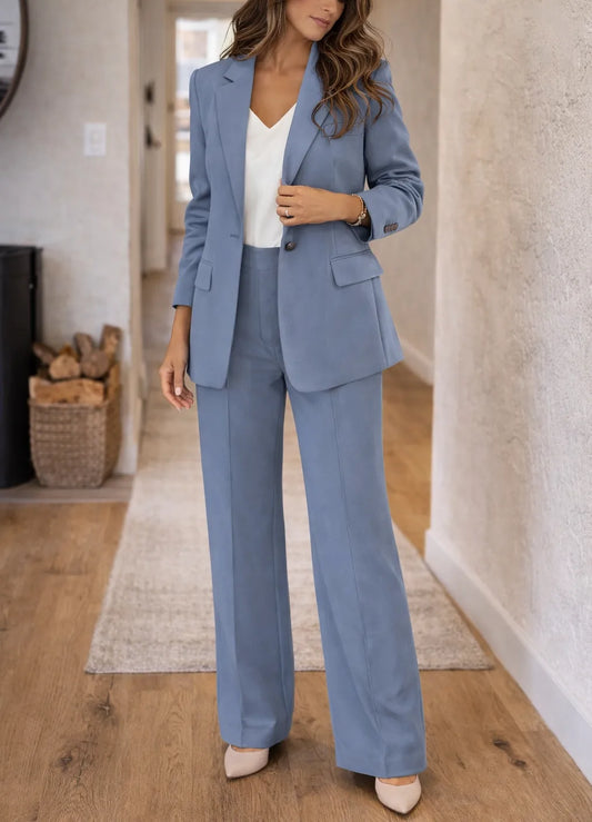Dames pak met wijde broek
