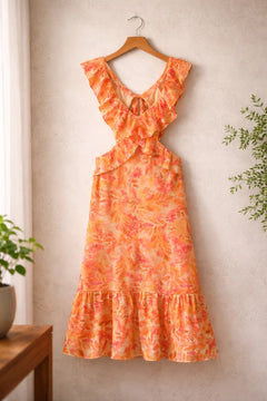 Maxi jurk met bloemenprint
