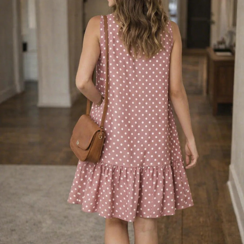Polka dot swing jurk