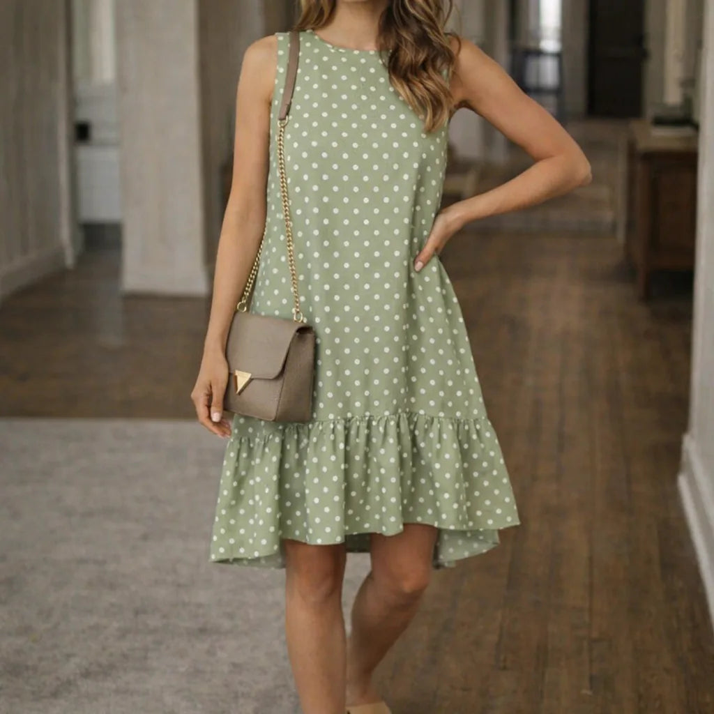 Polka dot swing jurk