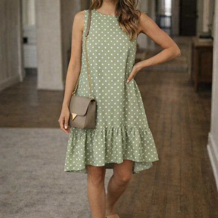 Polka dot swing jurk