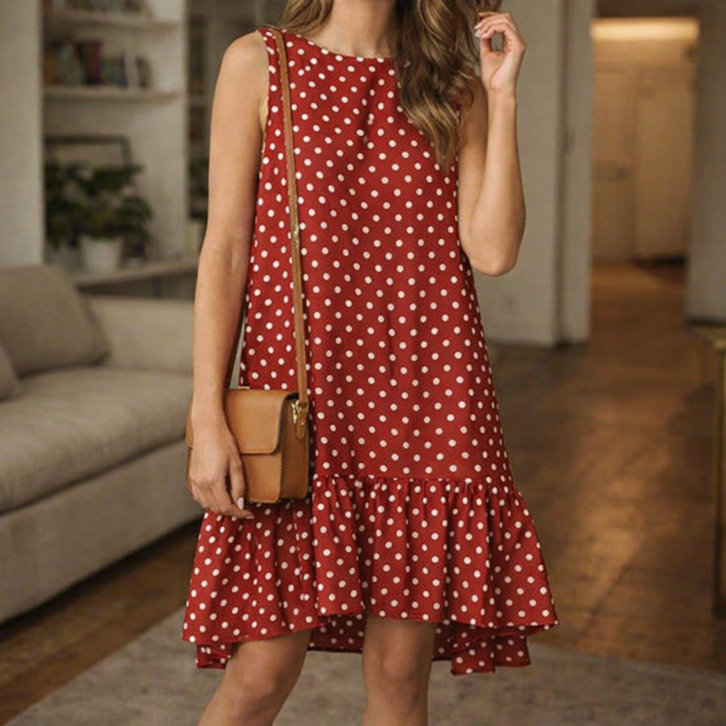 Polka dot swing jurk