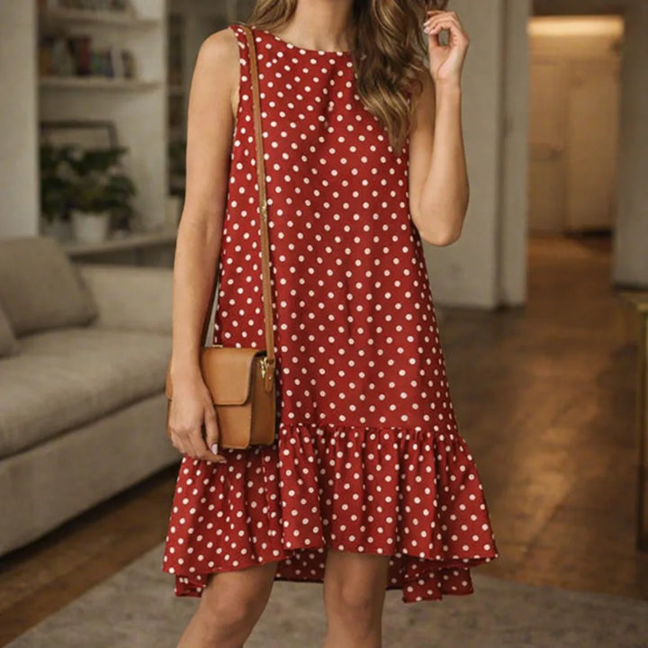 Polka dot swing jurk