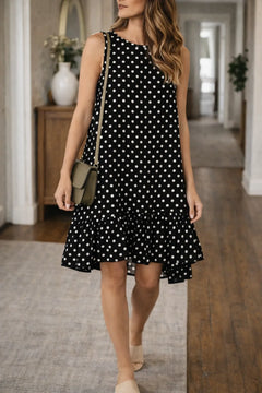 Polka dot swing jurk