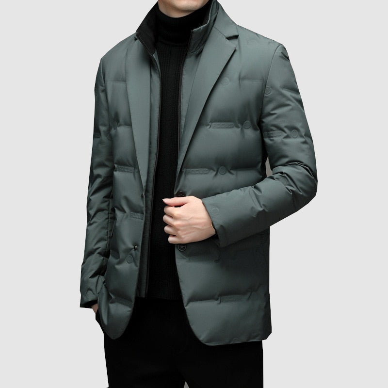 Maurits | Luxe heren gevoerde parka coat in de kleur Zwart voor heren in Outdoor stijl ideaal voor de herfst.