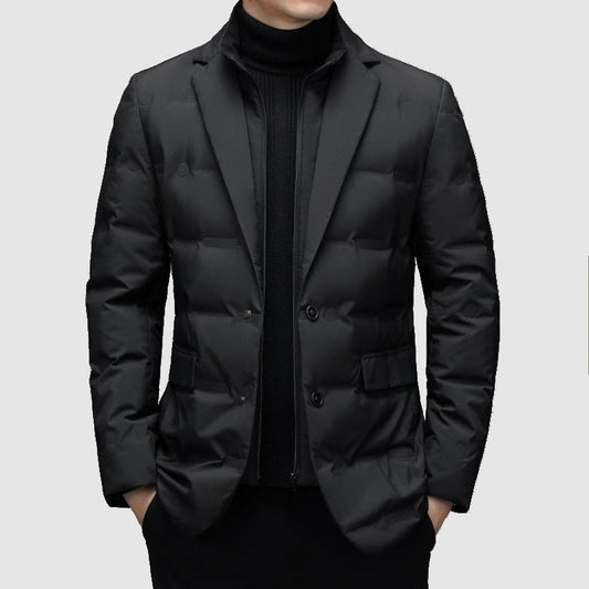 Maurits | Luxe heren gevoerde parka coat in de kleur Zwart voor heren in Outdoor stijl ideaal voor de herfst.