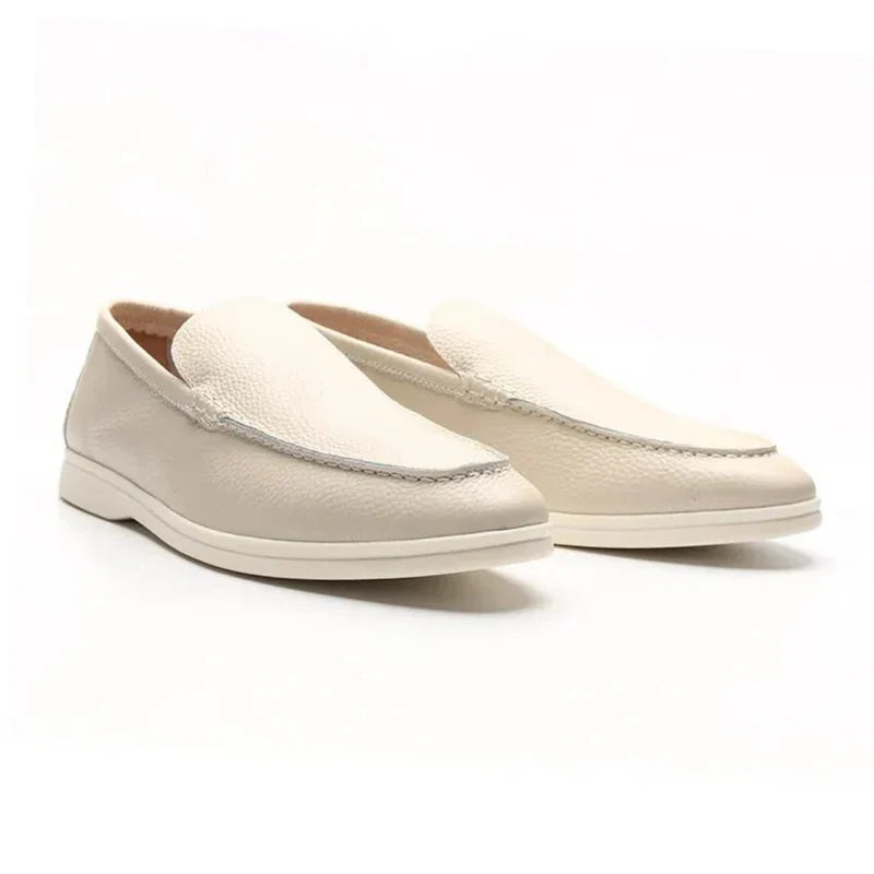 Mex | Cowhide leren loafers in de kleur Beige voor heren in Smart-casual stijl ideaal voor de lente.