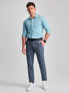 Mike | Slanke broek in de kleur Bruin voor heren in stijl geschikt voor alle seizoenen.