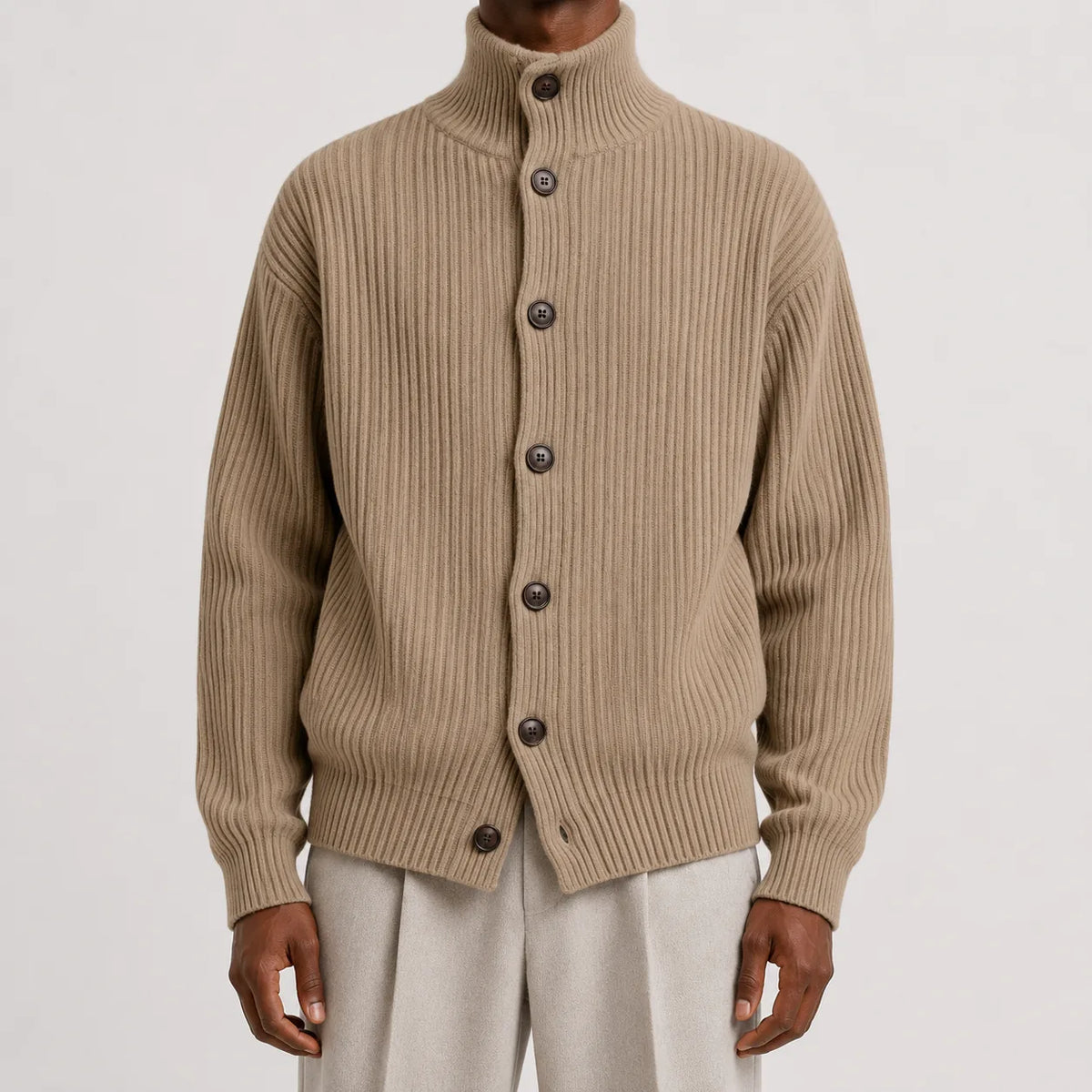 Cardigan met roll neck