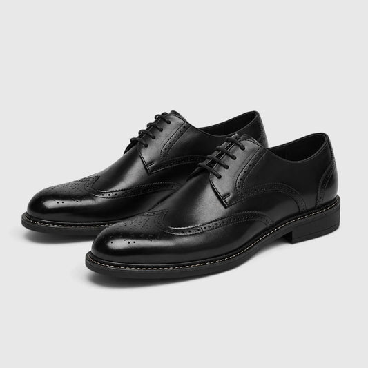 Derby schoenen met brogue details