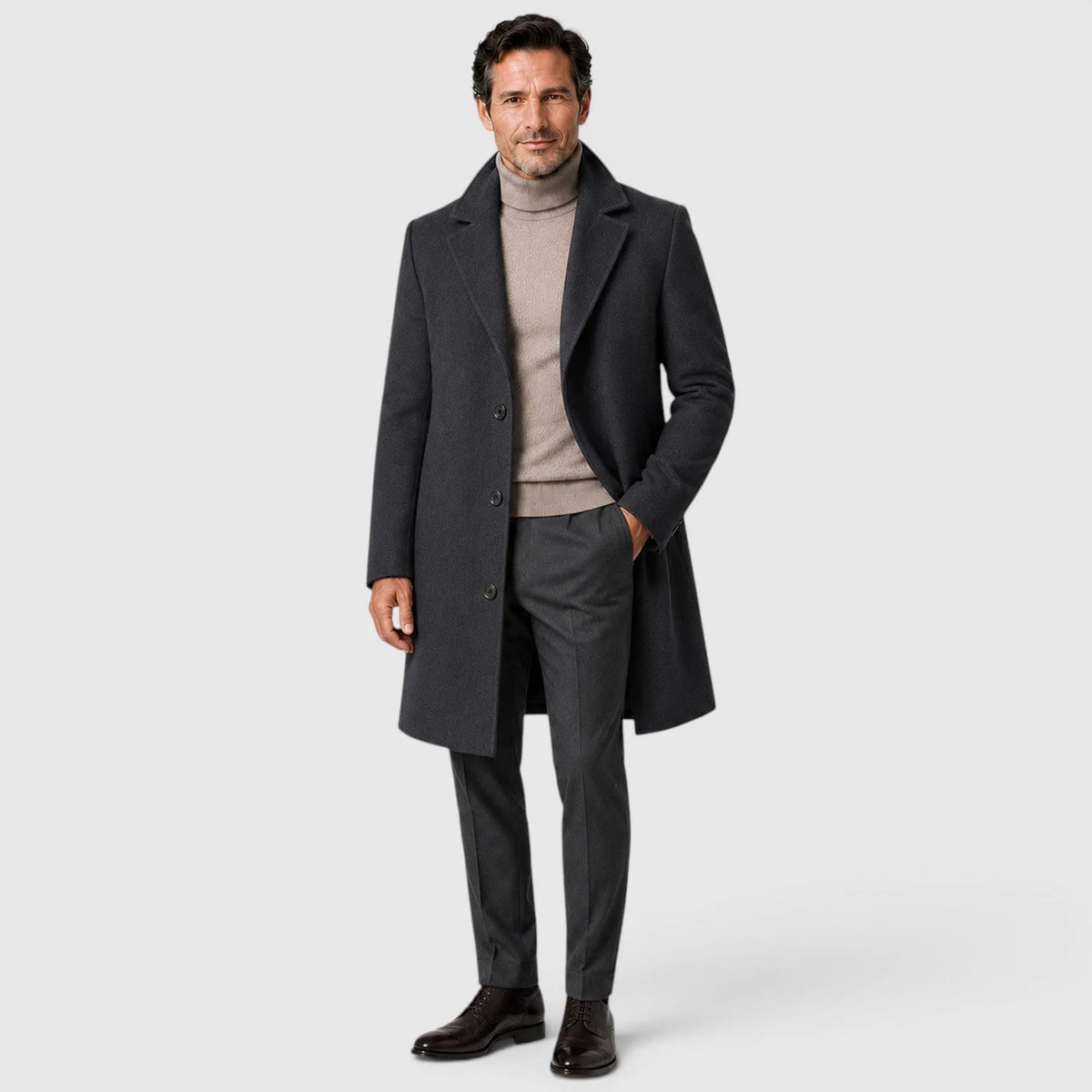 Trenchcoat slim fit met knoopsluiting