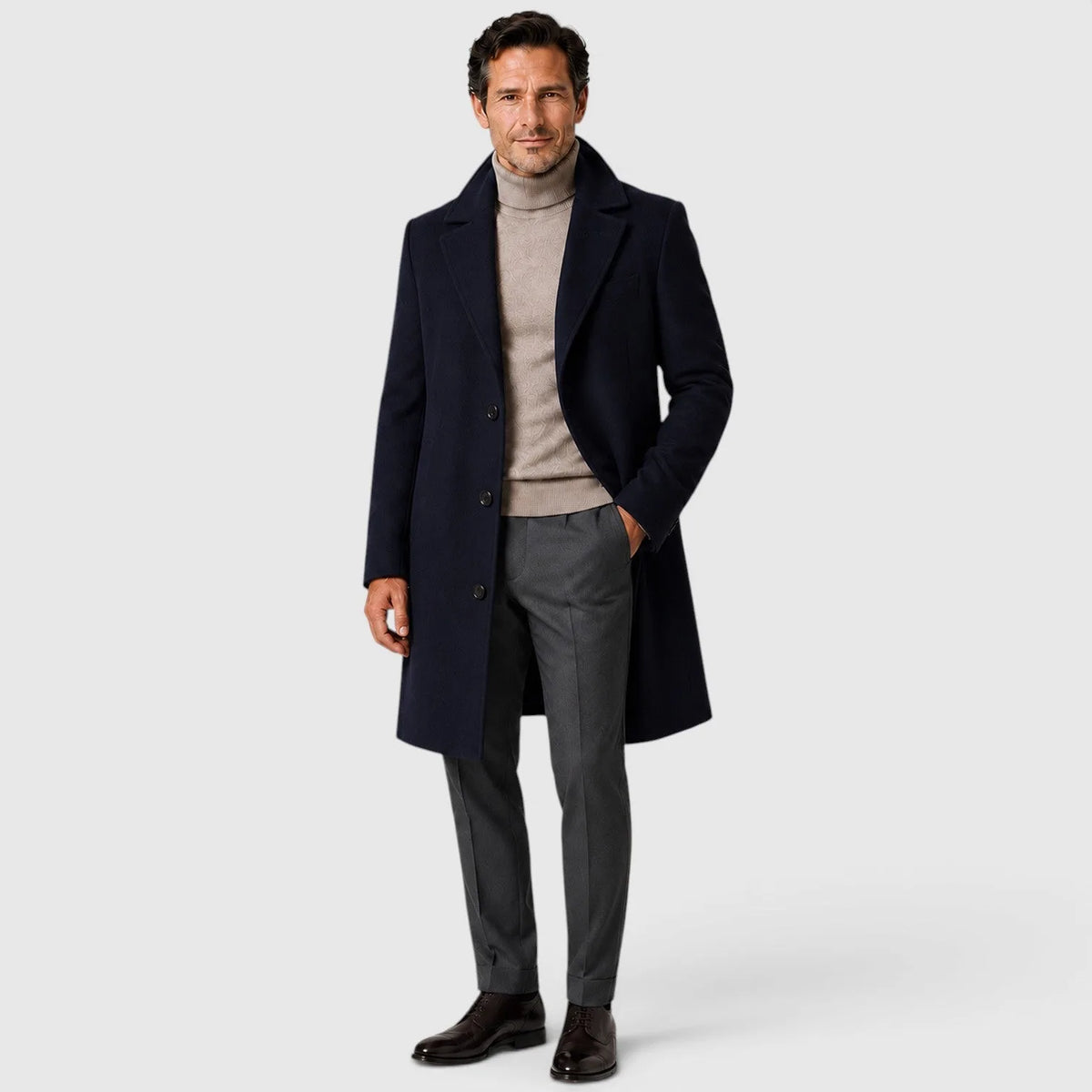 Trenchcoat slim fit met knoopsluiting