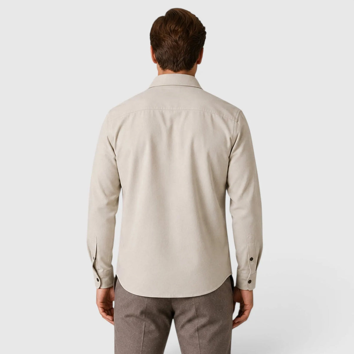 Overshirt slim fit met mandarin collar