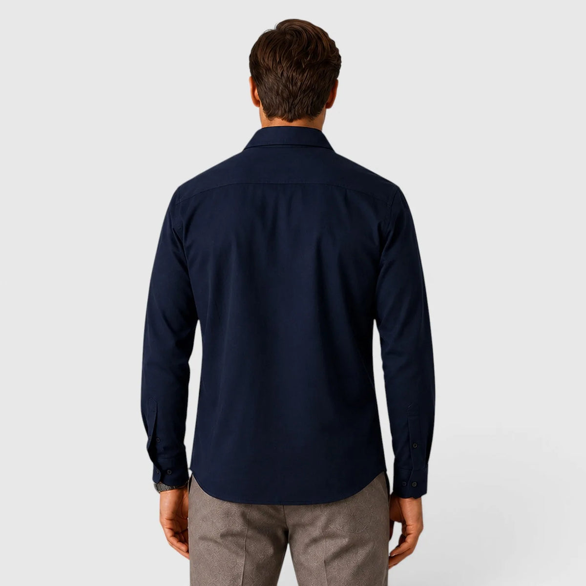 Overshirt slim fit met mandarin collar