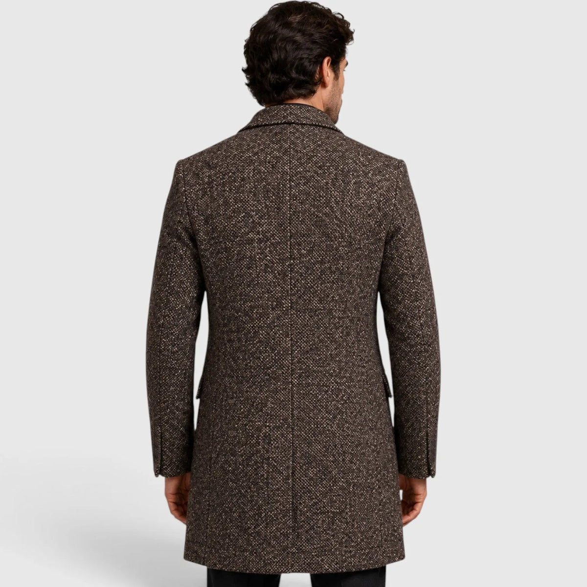 Trenchcoat slim fit met v-hals