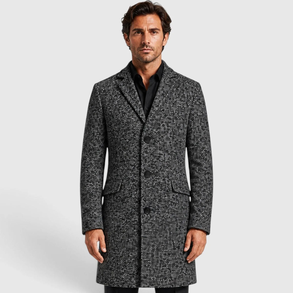 Trenchcoat slim fit met v-hals