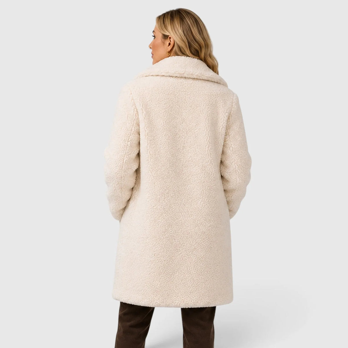 Oversized jas met bontkraag