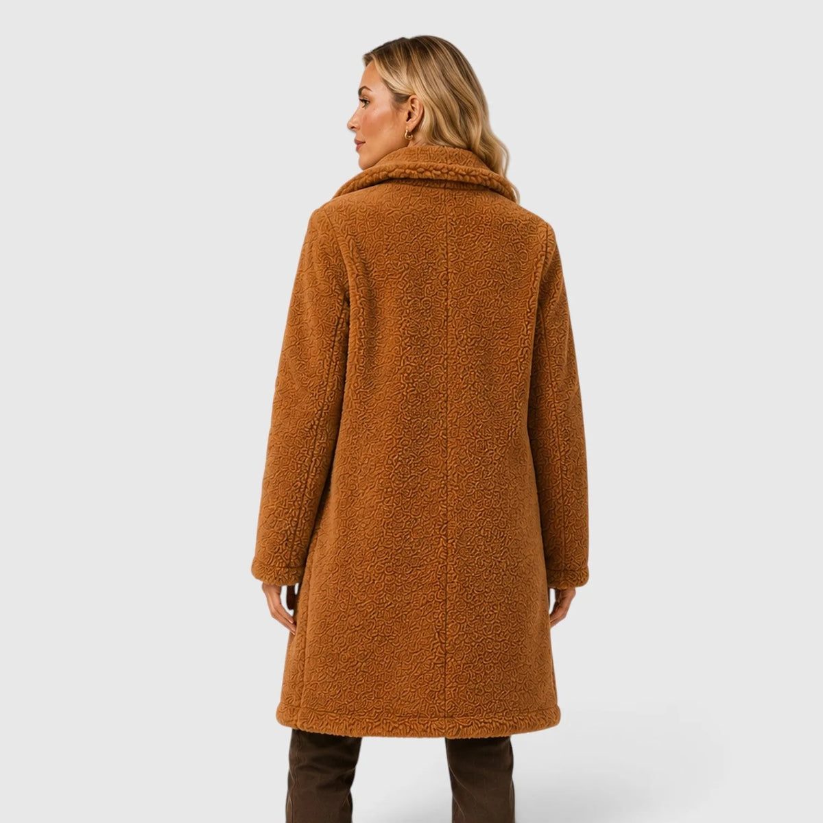 Oversized jas met bontkraag