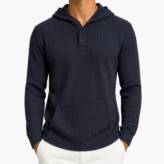 Hoodie met textuur en capuchon