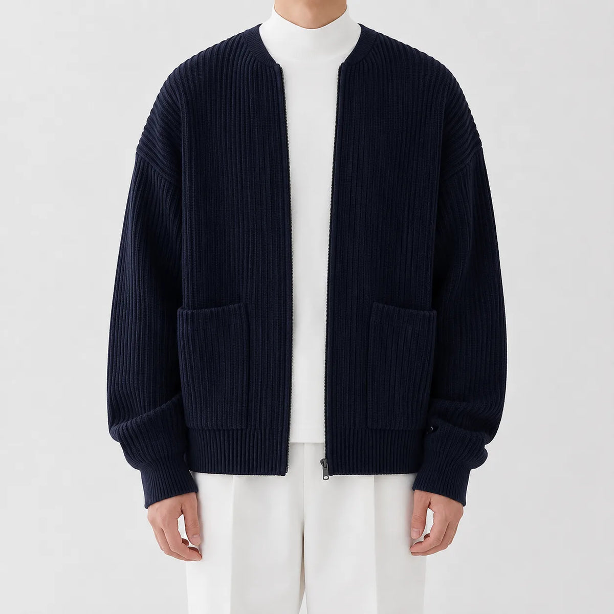 Cardigan met funnel neck