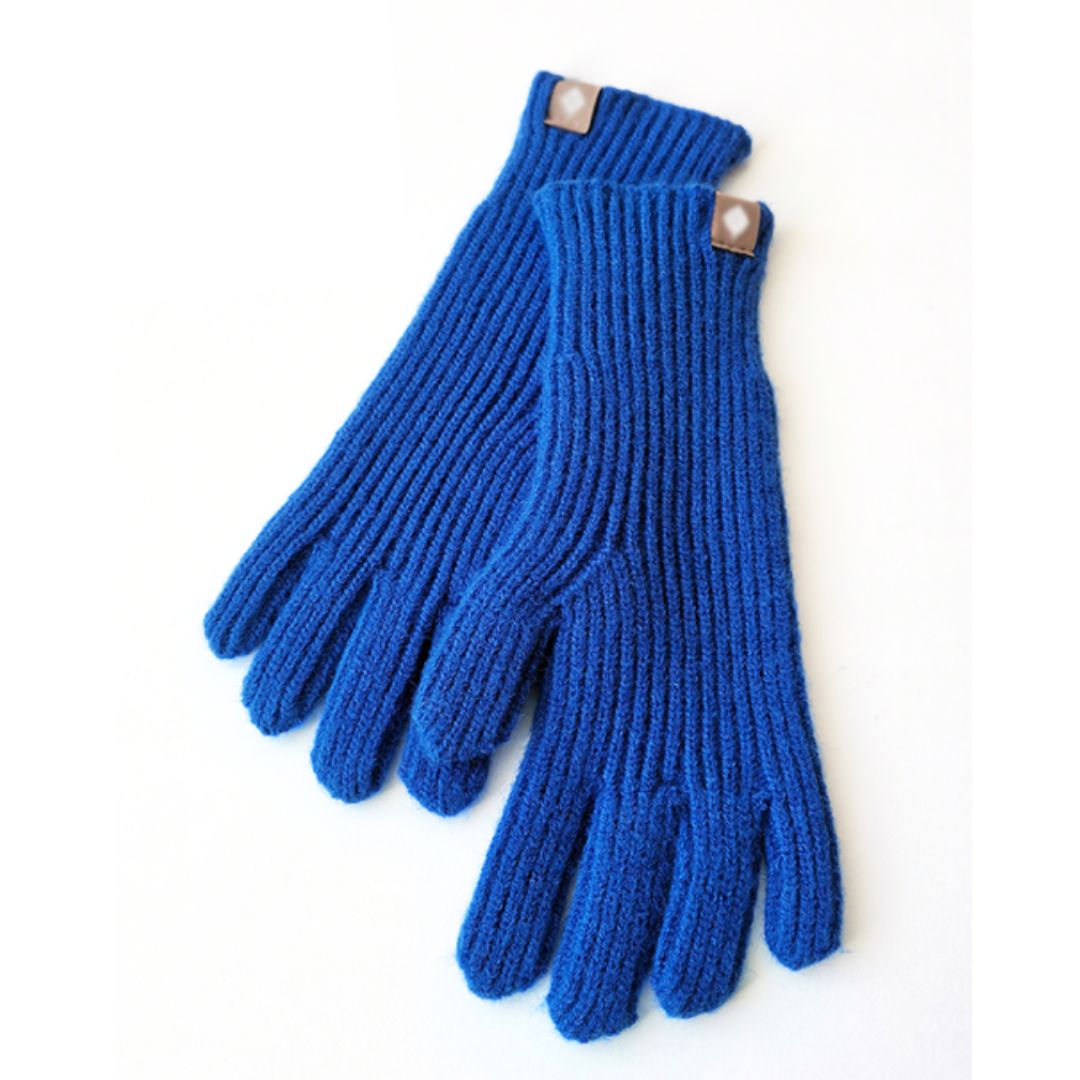 Niels | Casual & stijlvolle gebreide handschoenen in de kleur Blauw voor dames in stijl ideaal voor de winter