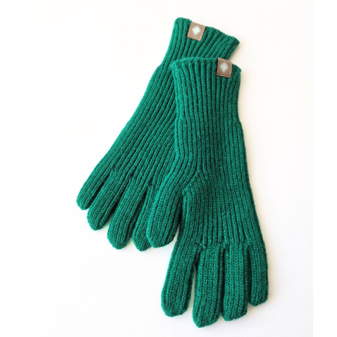 Niels | Casual & stijlvolle gebreide handschoenen in de kleur Groen voor dames in stijl ideaal voor de winter